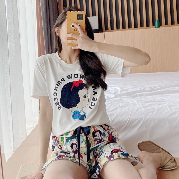 MY1007#睡衣女夏季短袖套装清新学生甜美可爱薄款宽松家居服