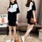 纯棉运动休闲套装女夏季新款2021学生韩版宽松时尚两件套轮播图1
