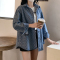 实拍实价~复古牛仔衬衫女新款设计感小众港风外搭上衣宽松薄外套轮播图3