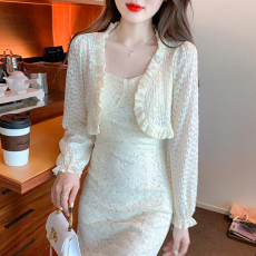 批发已出货小披肩外套女2026春夏新款坎肩百搭蕾丝防晒衣<b class='q'>短款</b>外搭开衫