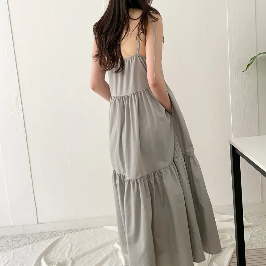 프렌치 스타일 여름용 슬리브리스 원피스 상세 이미지 20