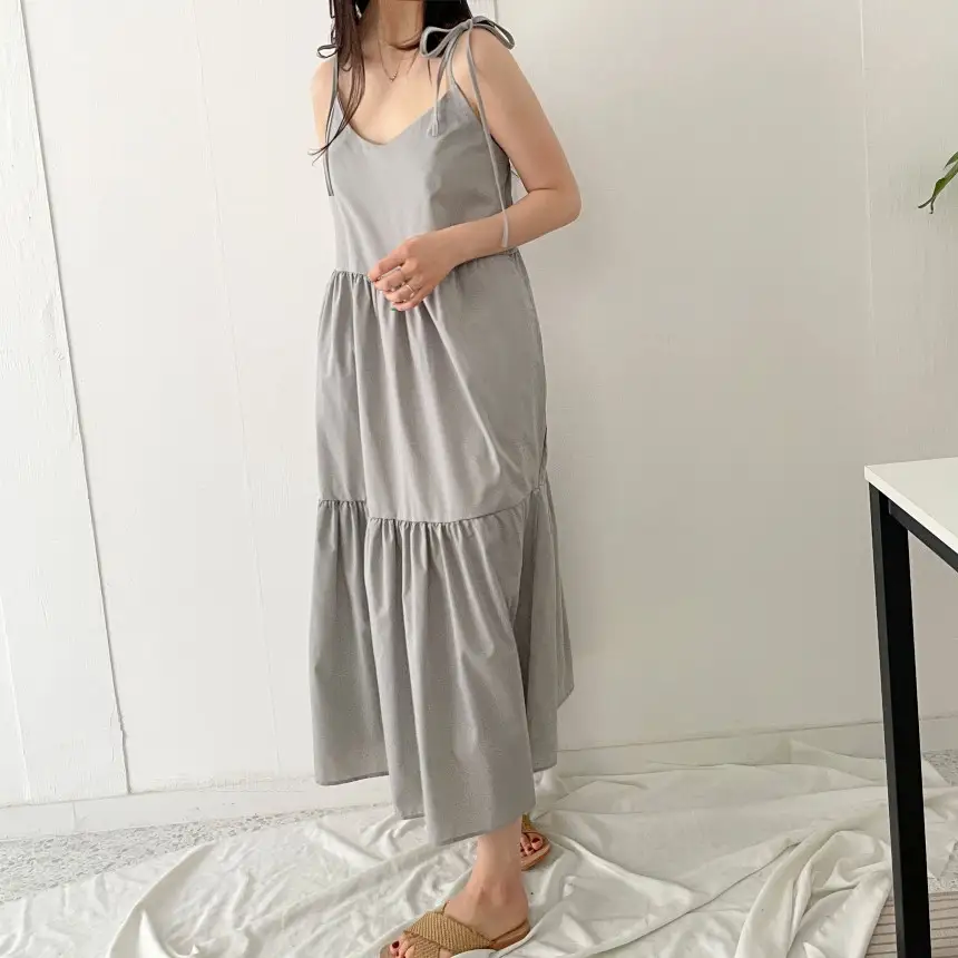 프렌치 스타일 여름용 슬리브리스 원피스 상세 이미지 23