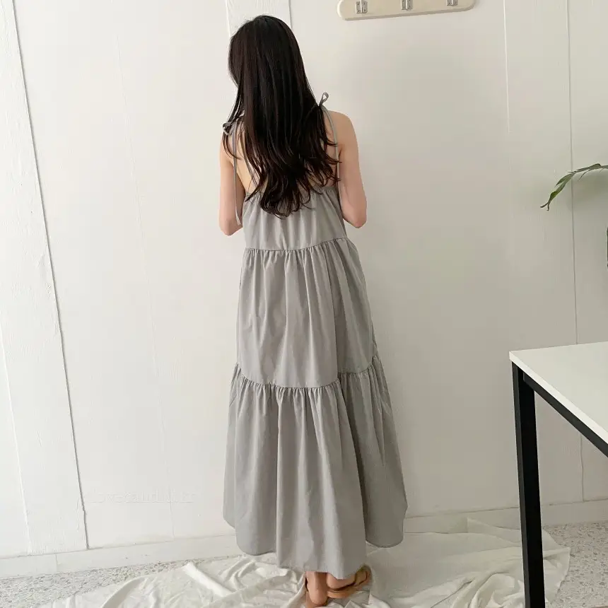 프렌치 스타일 여름용 슬리브리스 원피스 상세 이미지 26