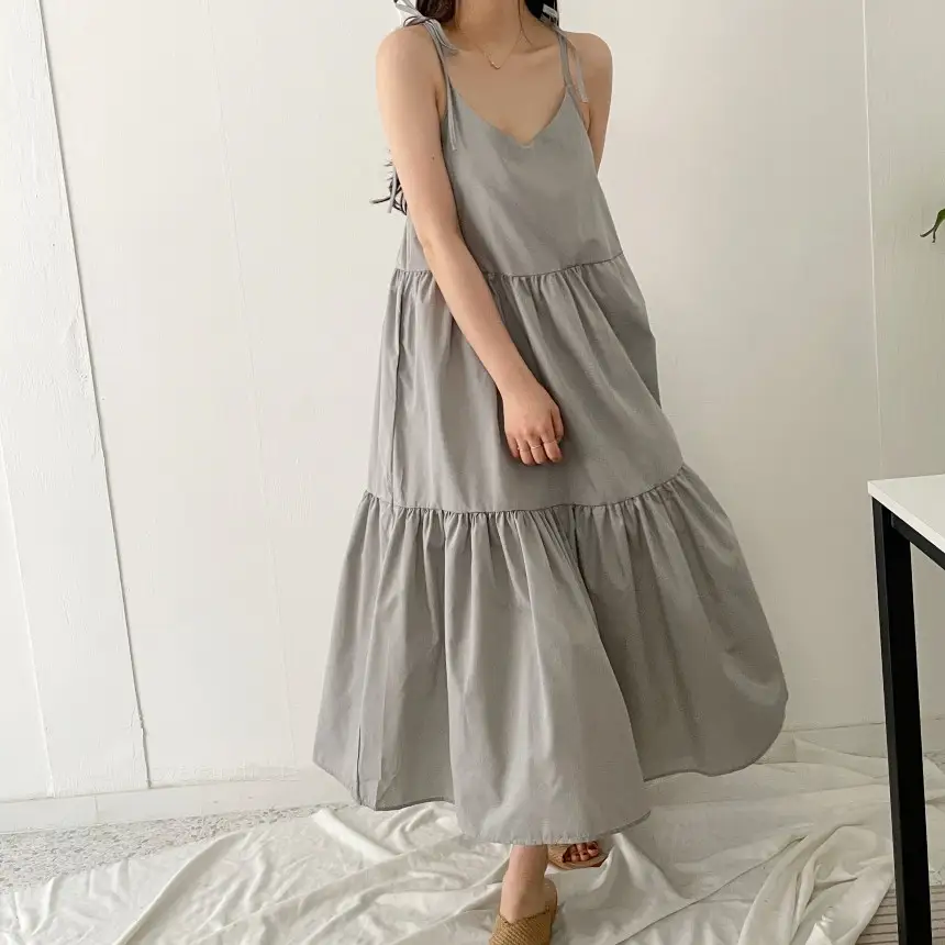 프렌치 스타일 여름용 슬리브리스 원피스 상세 이미지 27