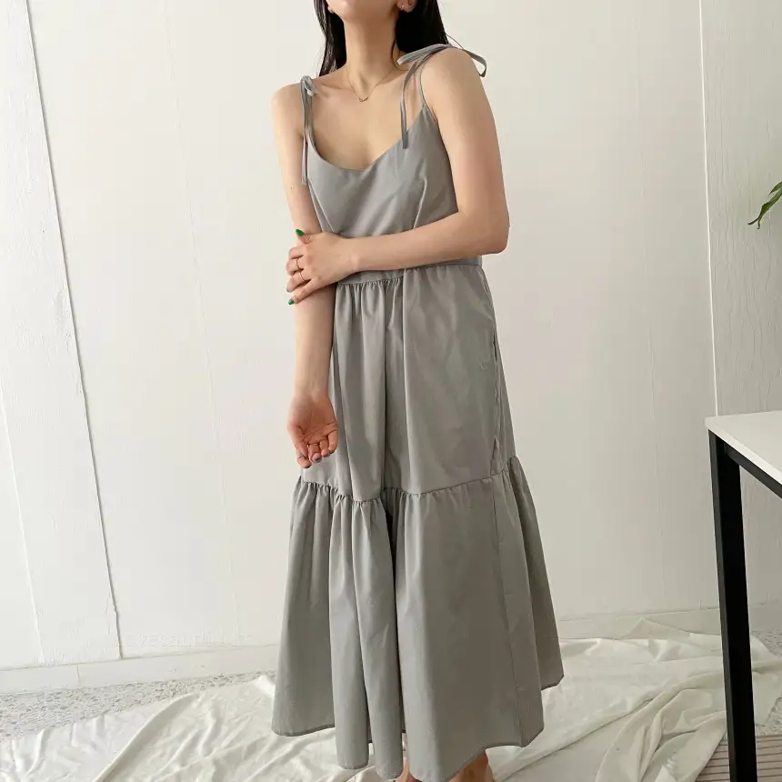 프렌치 스타일 여름용 슬리브리스 원피스 상세 이미지 30