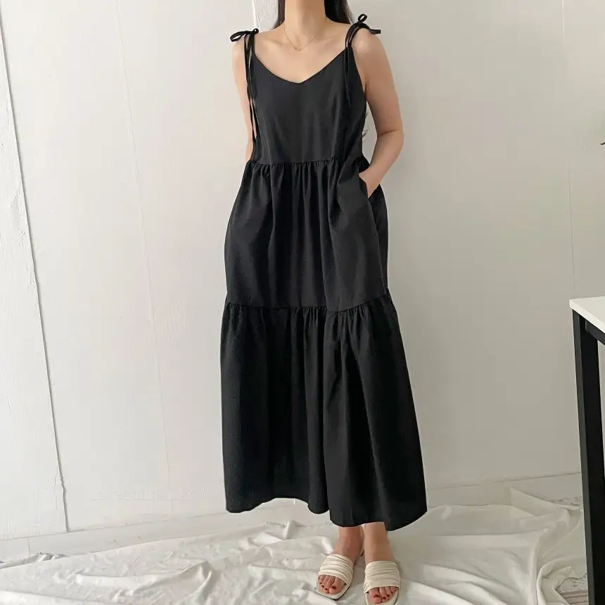 프렌치 스타일 여름용 슬리브리스 원피스 상세 이미지 35