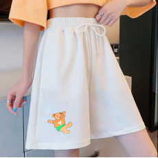 批发【250克优质<b class='q'>哥</b><b class='q'>弟</b>纹】短裤女夏季新款韩版运动外穿宽松高腰五分裤