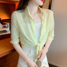 批发已出货小披肩外套女2026春夏新款小肩百搭雪纺防晒衣短款外搭开衫