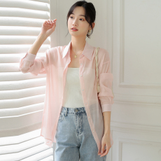 批发实拍清新防晒<b class='q'>衬衫</b>女设计感小众2026新款宽松长袖<b class='q'>衬衣</b>外套外穿上衣