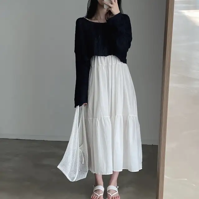 여성용 슬림 핏 써머 스트랩 원피스 상세 이미지 6