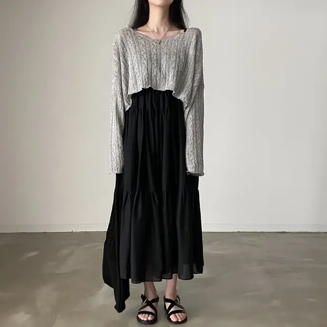 여성용 슬림 핏 써머 스트랩 원피스 상세 이미지 25