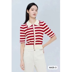 批发<b class='q'>芭</b><b class='q'>蒂</b><b class='q'>娜</b>多色条纹毛针织衫女2022夏季新款修身显瘦设计感开衫外套女