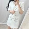 韩版西装V领韩版法式小香风双排扣毛边连衣裙女轮播图3