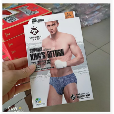 批发一盒2条装  夏季<b class='q'>男士</b><b class='q'>内裤</b>中腰透气薄款 冰丝<b class='q'>三角</b>裤头