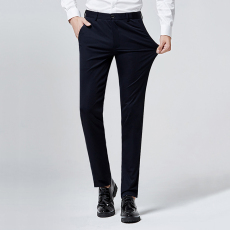 批发四季四面弹力西裤男士休闲裤男商务上班黑色弹力修身直筒西装裤男