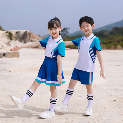中小学生幼儿园园服校服班服短袖长裤运费套装
