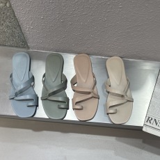 批发跑量款 設計款彩色舒適一脚蹬女拖鞋