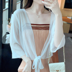 批发小坎肩小披肩外套女2026春夏新款坎肩百搭防晒衣超薄短款外搭开衫