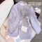 紫色西装外套女时尚设计感小众休闲春秋高级感质感2022新款小西服轮播图5