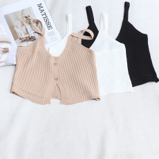 批发复古针织吊带背心新款爆款女秋冬设计感小众外搭叠穿短款马甲