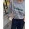 韩国东大门新款女装2022夏季复古印花字母短袖正肩T恤设计感上衣轮播图3