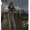 陈佳楠喇叭牛仔裤女夏季复古蓝色设计感小众修身显瘦辣妹微喇长裤轮播图3