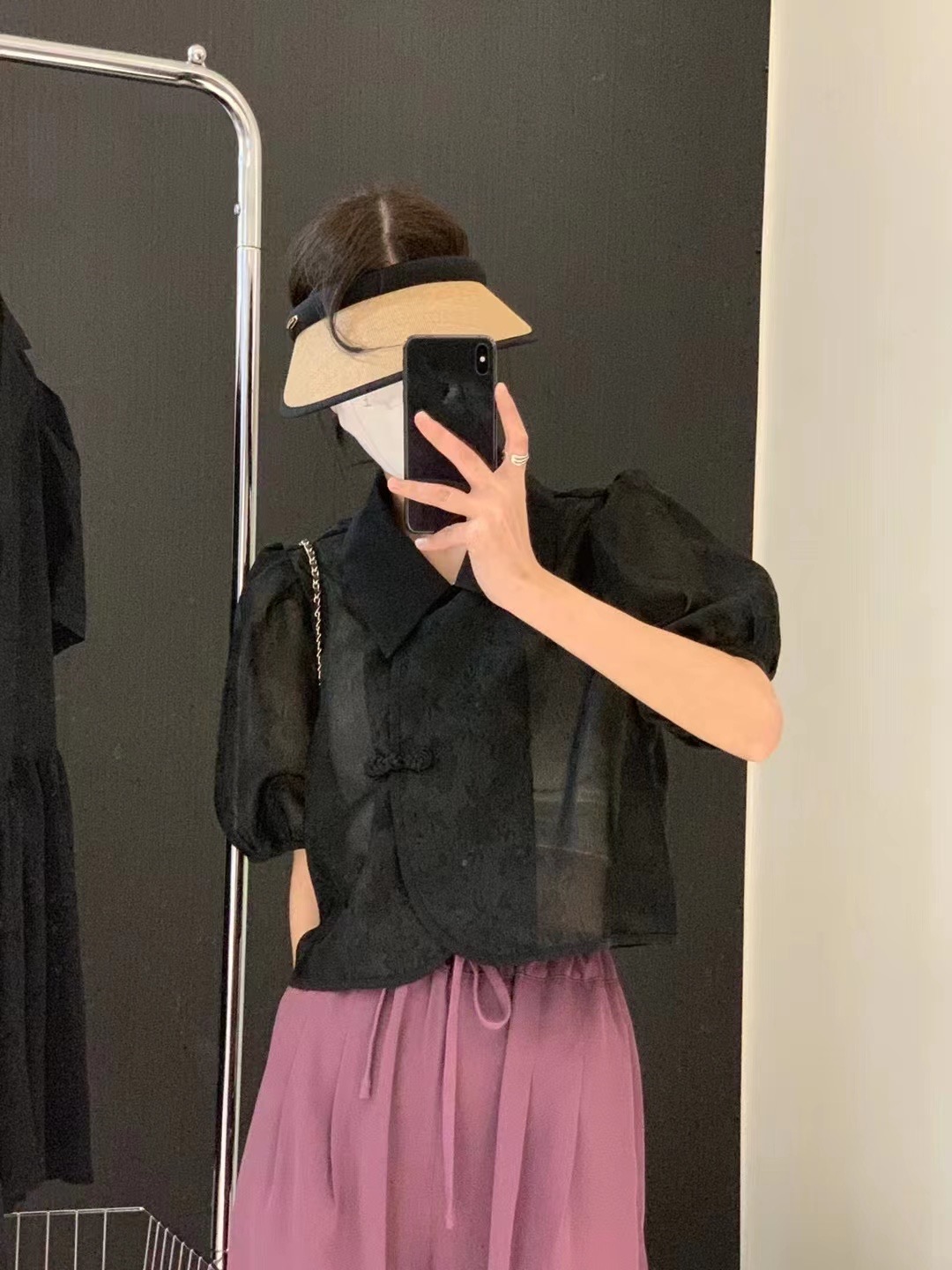 있음 선적 chic 레트로 중국풍 치파오 셔츠