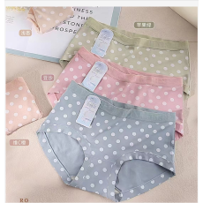 批发混色5条 中腰少女内裤莫代尔棉抗菌底档透气女士三角内裤90~130斤