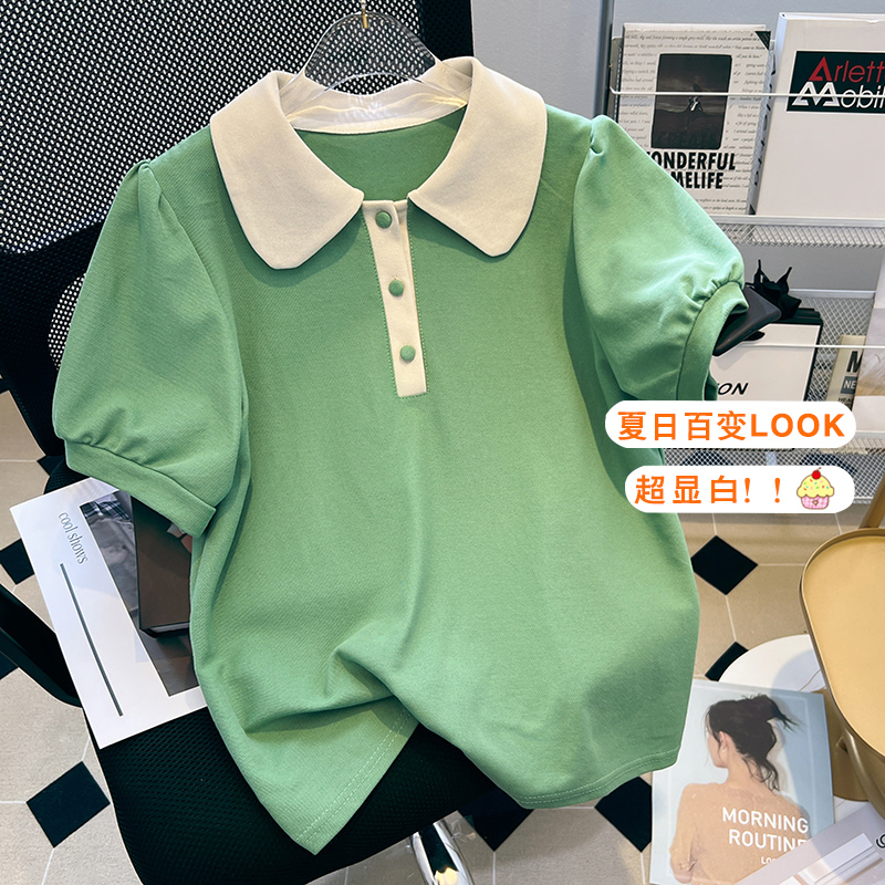 RY8173#泡泡短袖T恤欧货polo小衫