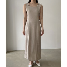 批发尺码更新 韩国 ins 极简主义夏日<b class='q'>棉麻</b>开叉无袖 背心 连衣<b class='q'>裙</b>