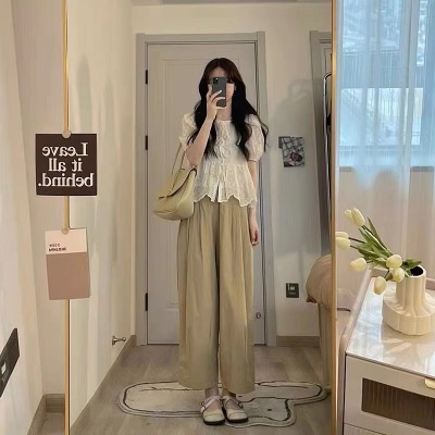 炸街减龄时尚套装女小个子夏季新款洋气时髦淑女气质穿搭两件套