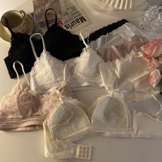 批发实拍实价<b class='q'>日系</b>薄款聚拢无钢圈<b class='q'>文胸</b><b class='q'>套装</b>少女性感蕾丝胸罩收副乳内衣