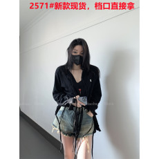 批发许韵shrin 2022年春夏季性感薄款水洗高腰潮流显瘦卷边牛仔短裤女