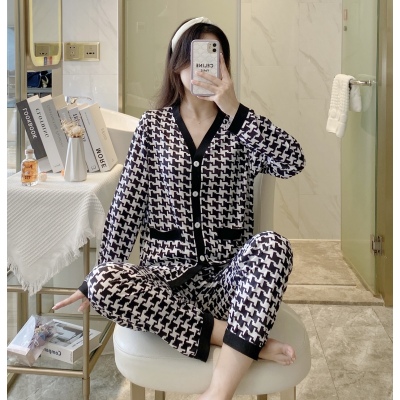 实拍睡衣女 秋季日系可爱甜美风长袖居家服宽松慵懒睡衣两件