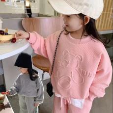 批发女童春秋2025新款<b class='q'>运动</b>套装儿童洋气卫衣女宝休闲束脚裤宝宝两件套