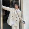 小个子显高套装女2022秋冬酷女孩穿搭灯芯绒西装洋气减龄两件套潮轮播图4