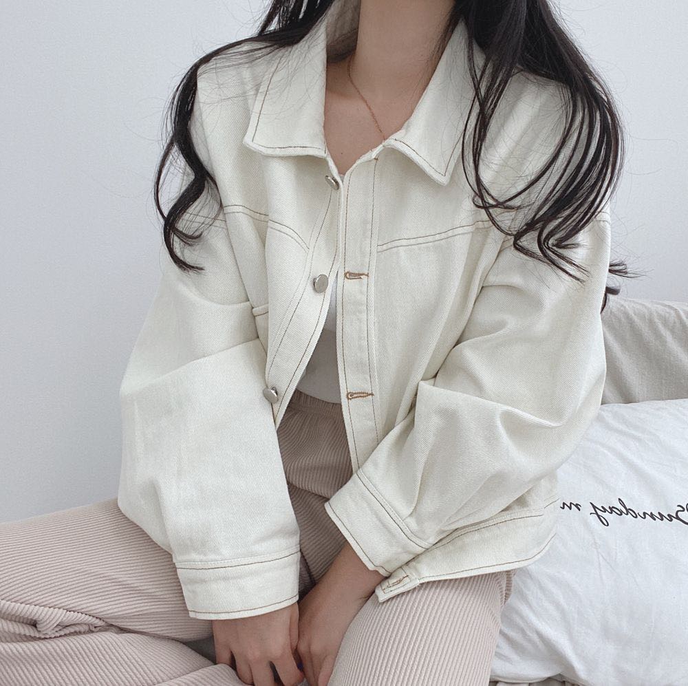 레트로 chic 가을 트렌드 개성 다용도 루즈핏 긴팔 여성 코트 재킷