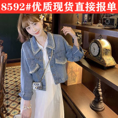 小个子短款牛仔外套百搭外穿上衣秋季女新款穿搭九月开学季衣服3