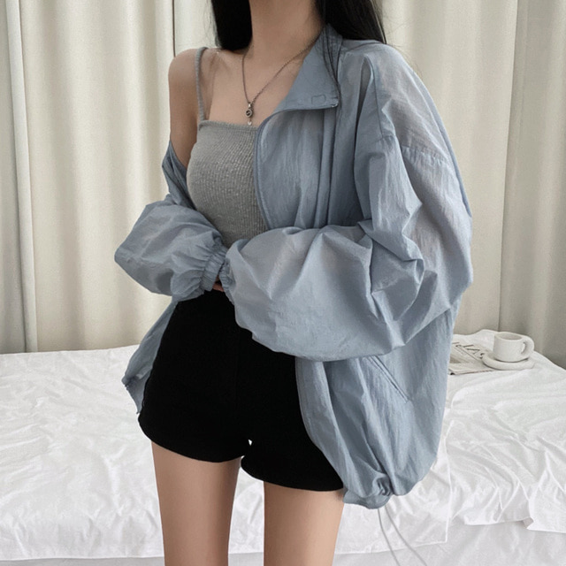 现货尺码已更新chic新款韩版简约抽绳长袖外套女宽松慵懒防晒开衫