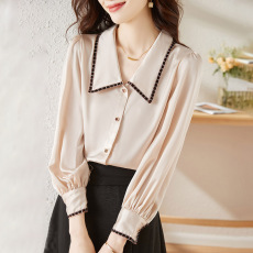 批发雪纺<b class='q'>衬衫</b><b class='q'>女士</b>春秋季2026年新款漂亮时尚洋气上衣爆款小衫<b class='q'>长袖</b><b class='q'>衬衣</b>