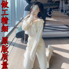 批发含棉网红炸街时尚卫衣套装女2022秋冬季新款洋气休闲<b class='q'>运动服</b>两件套