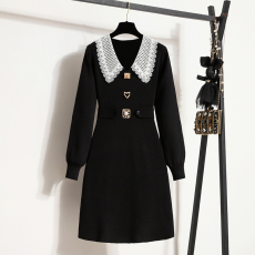 批发实拍<b class='q'>大码</b><b class='q'>女</b>装2025秋冬新款气质修身针织<b class='q'>连衣裙</b>中长款收腰显瘦裙子