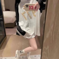 网红新款拼色防晒衣长袖T恤女薄小众设计感中长款上衣反光条夏季