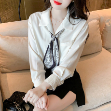 2026年XH春款高级长袖上衣女春秋装2022年新款洋气百搭女士衬衣