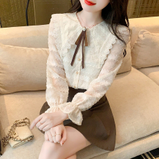 批发2026秋款高级<b class='q'>长袖</b>上衣女春秋装2022年新款洋气百搭女士衬衣