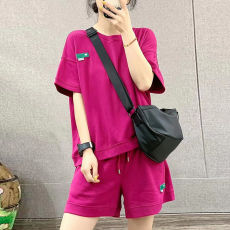 批发563#200斤大码休闲<b class='q'>运动服</b>套装女2026夏季<b class='q'>新款</b>洋气时尚短裤两件套