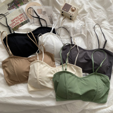 批发实拍实价早<b class='q'>秋</b>抹胸裹胸一字围无肩带冰丝美背内衣文胸固定杯