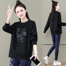 批发欧货圆领小熊<b class='q'>卫衣</b>女减龄2026年春秋季新款<b class='q'>宽松</b>韩版百搭上衣潮T恤