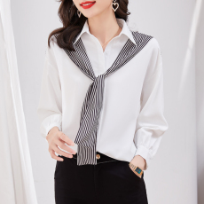 批发实拍设计感小众<b class='q'>衬衫</b>女2026春新款百搭<b class='q'>衬衫</b>披肩<b class='q'>时尚</b>洋气假两件上衣