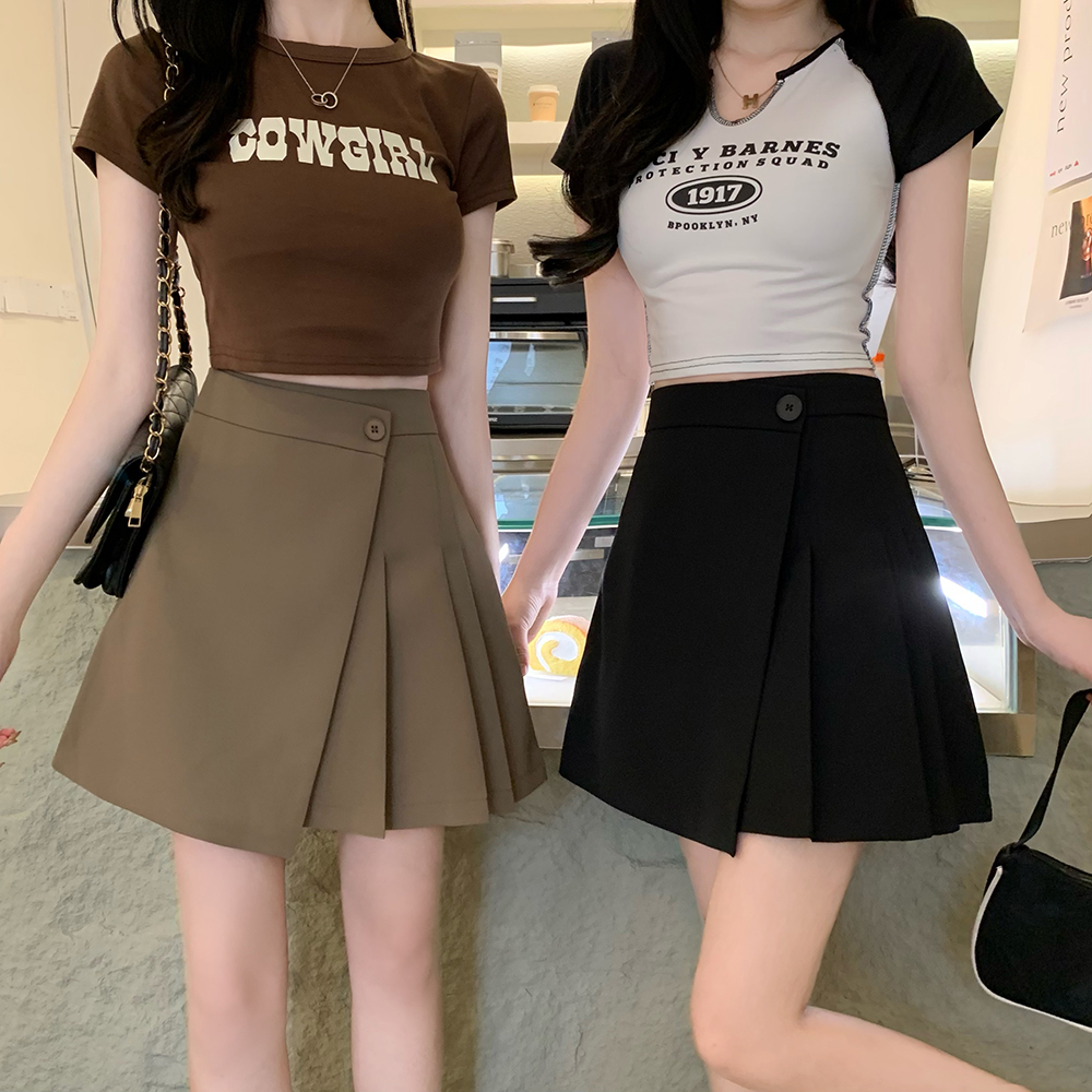 MY11766#大码女装夏装新款胖妹妹显瘦不规则半身裙